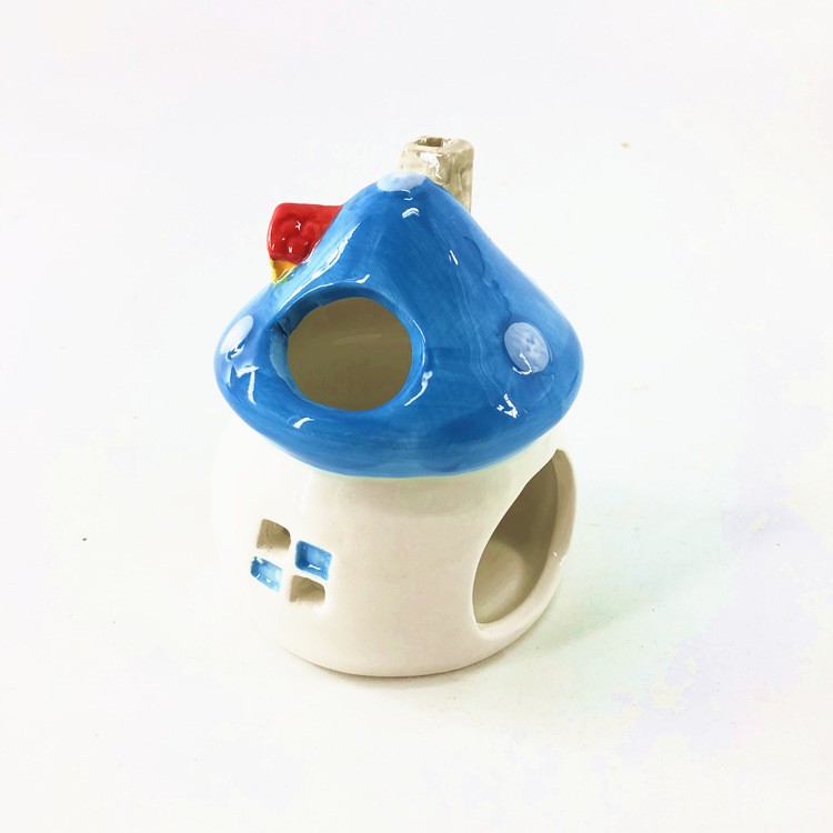 [ TẶNG BÁNH CHÂN CÚN ] nhà sứ nấm 3 màu cho hamster