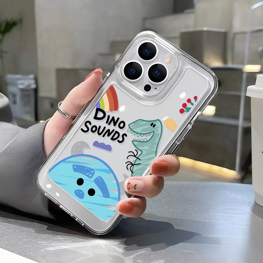 Ốp Điện Thoại Trong Suốt Hình Khủng Long Cho iphone 14 Plus 11 13promax 12 7Plus X XS Max