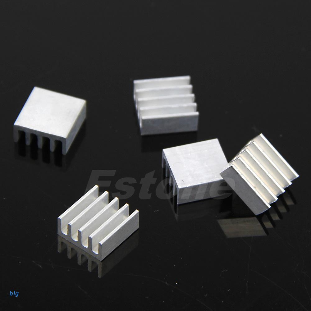 Set 5 Miếng Nhôm Tản Nhiệt Chất Lượng Cao 8.8x8.8x5mm Dành Cho Bộ Nhớ Chip Led Ic