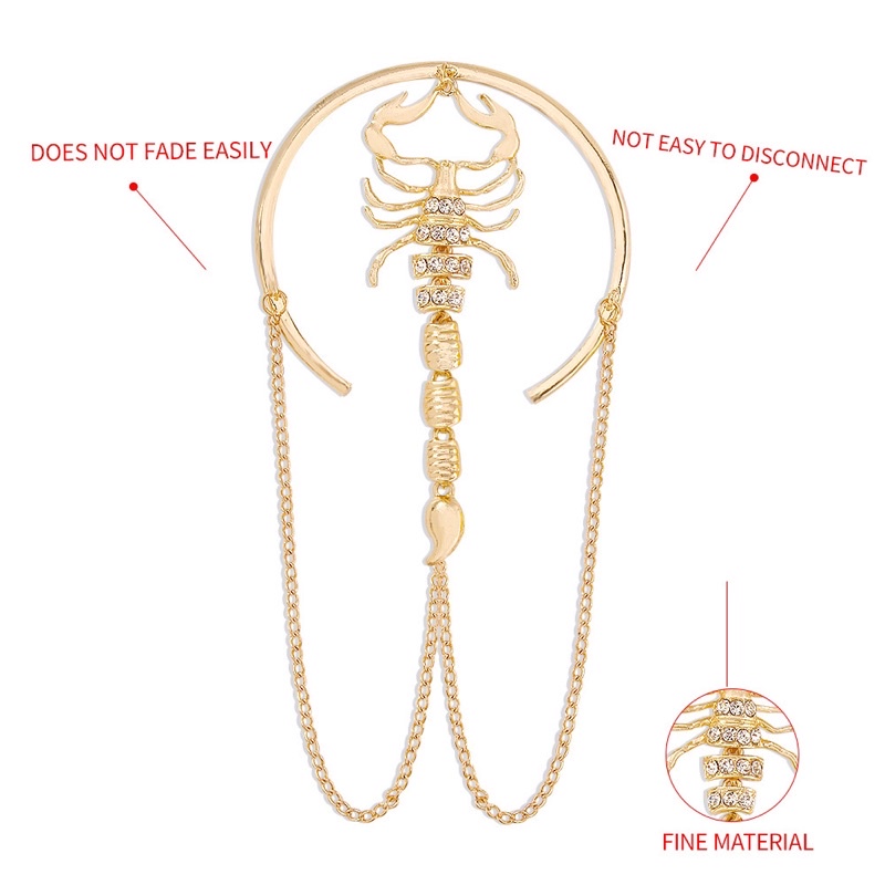 Vòng đeo bắp tay đính đá hình con bọ cạp