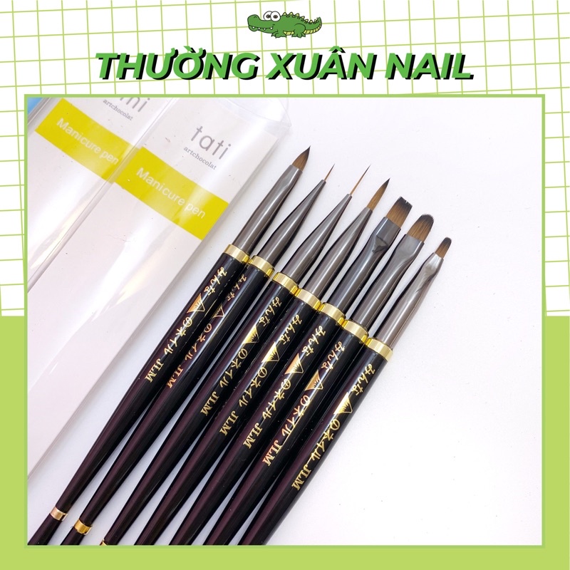 Set Cọ Nhật Cán Đen Vẽ Móng Làm Nails