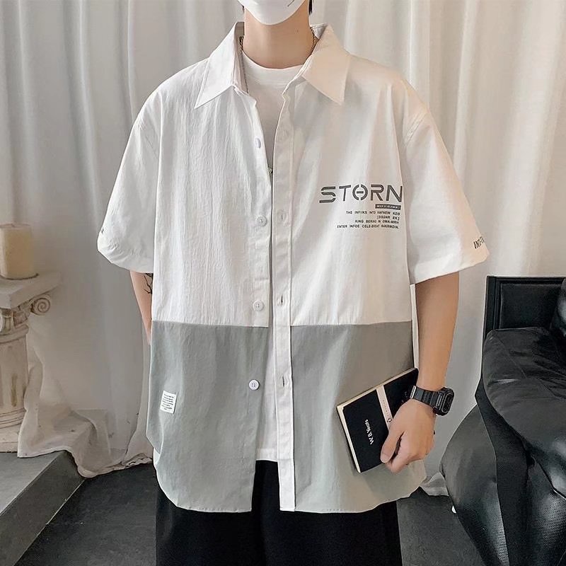 Áo Thun Tay Ngắn Dáng Rộng Thời Trang Phong Cách Hàn Quốc Cho Nam