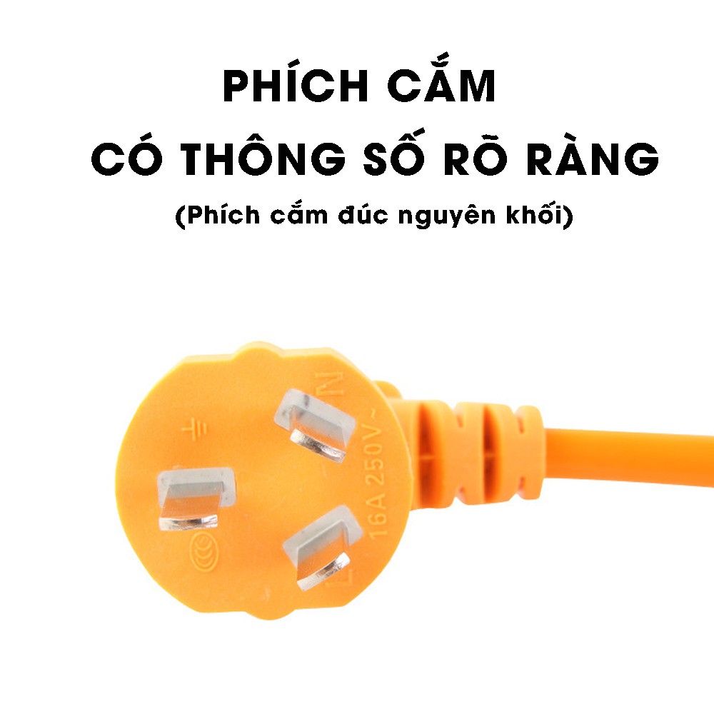 Dây điện ổ cắm kéo đất 10m phích cắm công nghiệp Minh House