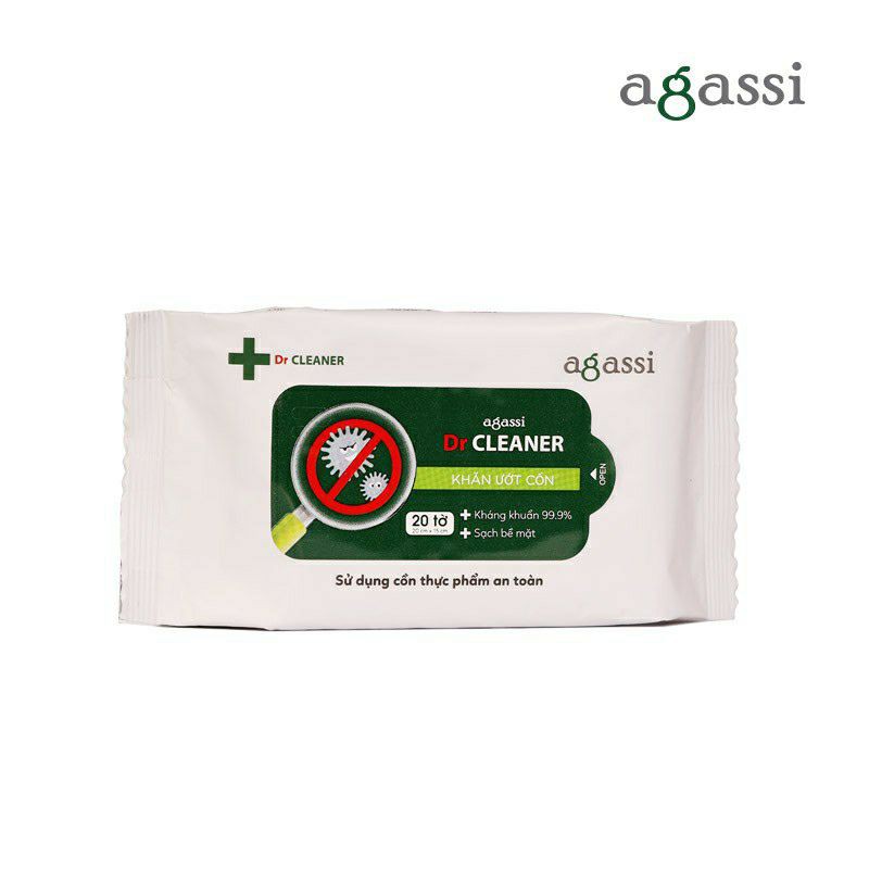 Khăn ướt Agassi có cồn 20 tờ