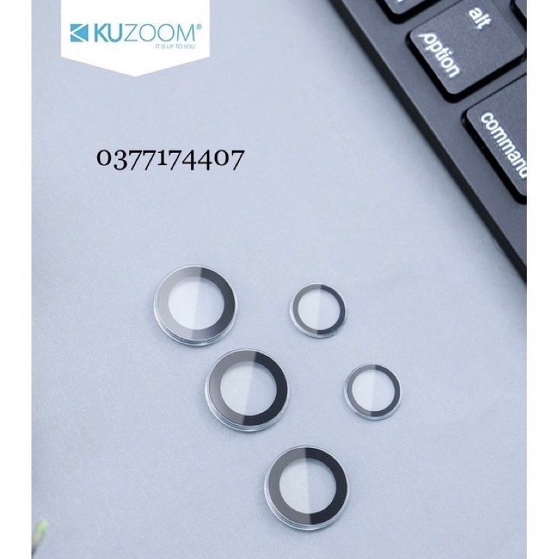 Bộ 5 Miếng dán Lens mắt camera cho Samsung Galaxy S23 Ultra/ S22 Ultra chính hãng Kuzoom trong suốt