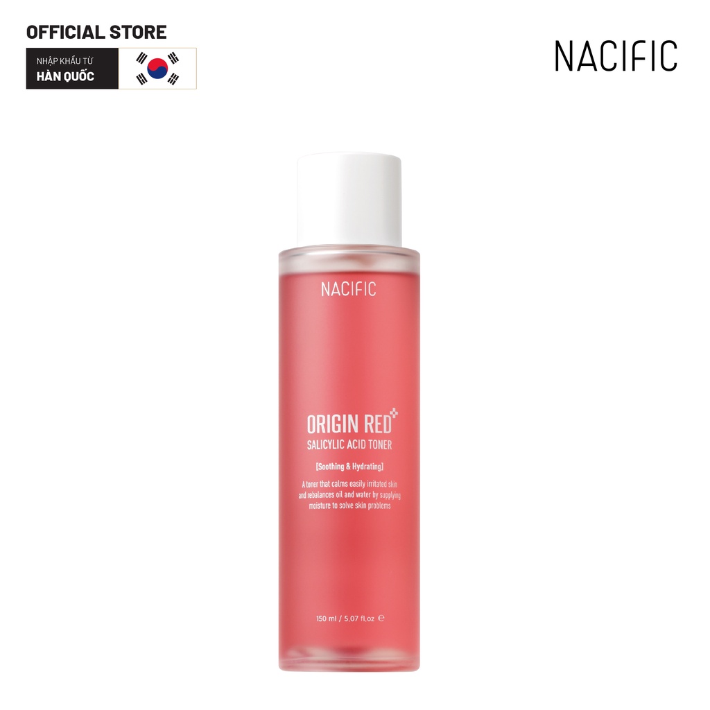 Nước hoa hồng cấp ẩm, tẩy tế bào chết hằng ngày Nacific Origin Red Salicylic Acid Toner 150ml