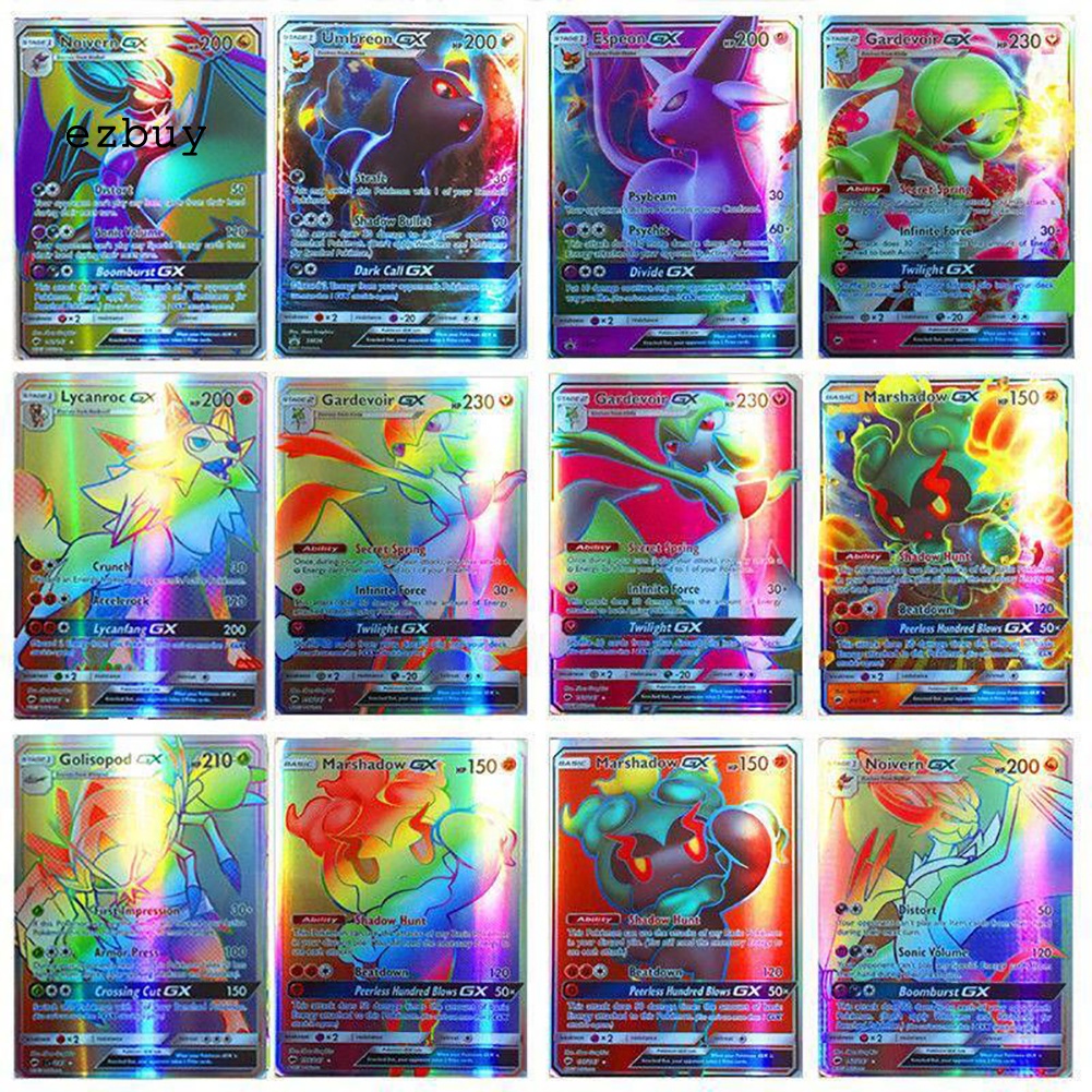 Set 100 Tấm Thẻ Bài Đồ Chơi In Hình Pokemon Dễ Thương Xinh Xắn