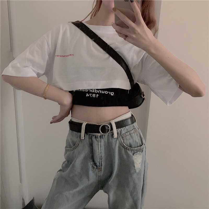 SET Áo Croptop mix áo ba lỗ YAYSHOP chất thun cotton cá tính (hình thật) | BigBuy360 - bigbuy360.vn