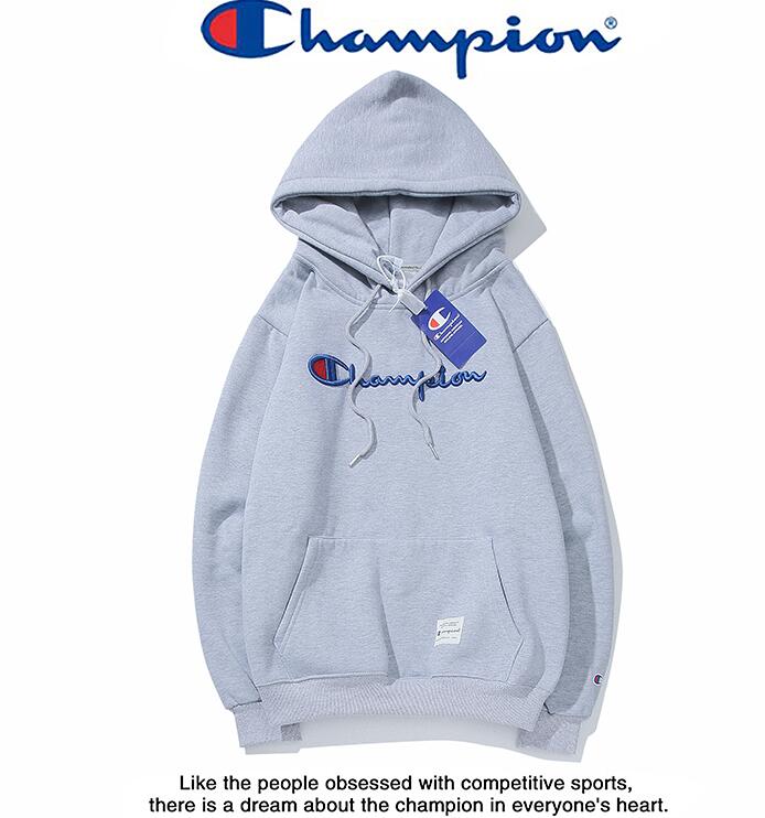Mới Áo Hoodie Nhung Thêu Chữ Champion Cổ Điển Plus Size S-XXL