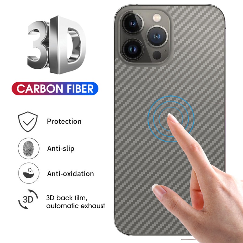 Miếng Dán Sợi Carbon Trong Mờ Bảo Vệ Mặt Sau Cho iPhone14 / 14 Plus / 14 Pro / 14 Pro Max