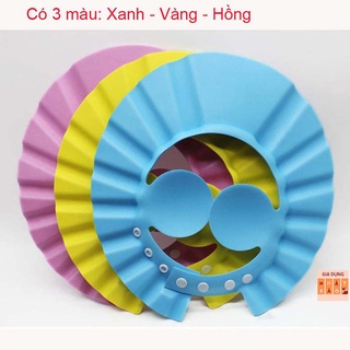 Nón đội đầu gội đầu cho bé tắm có tai dễ thương, nhiều màu sắc [NÓN TẮM EM BÉ]