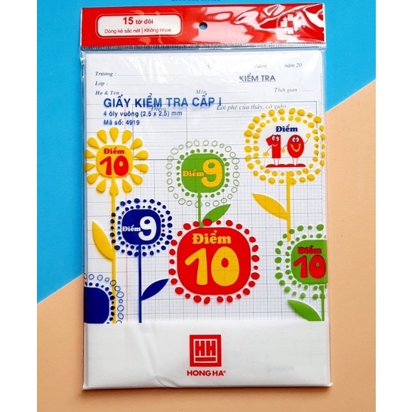 GIẤY KIỂM TRA 4 Ô LY HỒNG HÀ (4919)