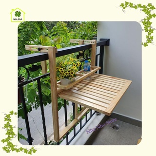 Bàn gỗ treo ban công xếp gọn 🍁 Giá tốt nhất Việt Nam 🍁 đơn giản, 2 phút lắp ráp