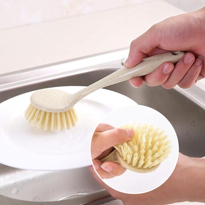 Bàn Chải Chà Rửa Xoong Nồi Với Tay Cầm Dài Thoải Mái Tiện Dụng