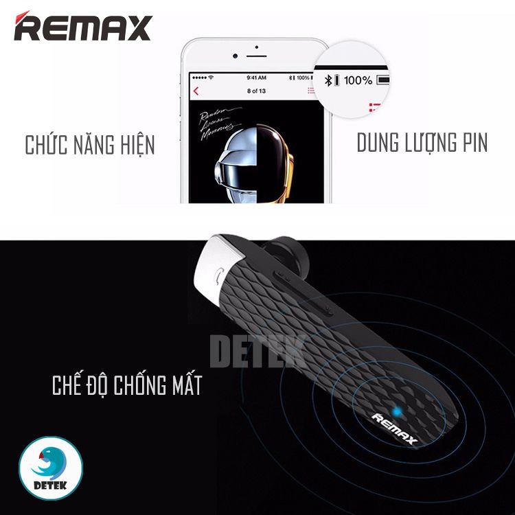 Tai nghe Bluetooth Remax T9 một bên | Remax RB T9 | Remax RBT9 | Remax RB-T9