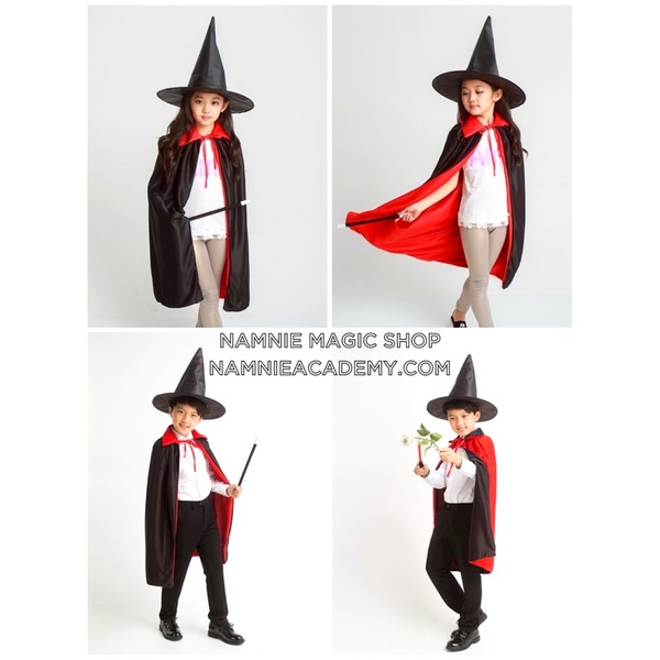 Bộ Áo Choàng Và Mũ Phù Thủy, Hai Lớp Hóa Trang Halloween,Trang Phục Ảo Thuật | BigBuy360 - bigbuy360.vn