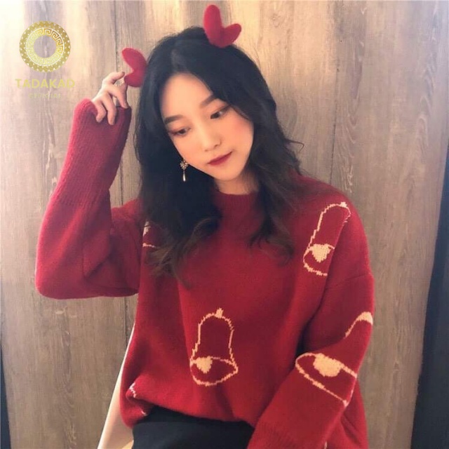 Áo Len NOEL, Giáng Sinh Nữ, Dáng Dài, Chui Đầu, Phong Cách Lười, Áo Dày Cho Mùa Thu Đông Hot 2021-TADAKAD Shop | BigBuy360 - bigbuy360.vn