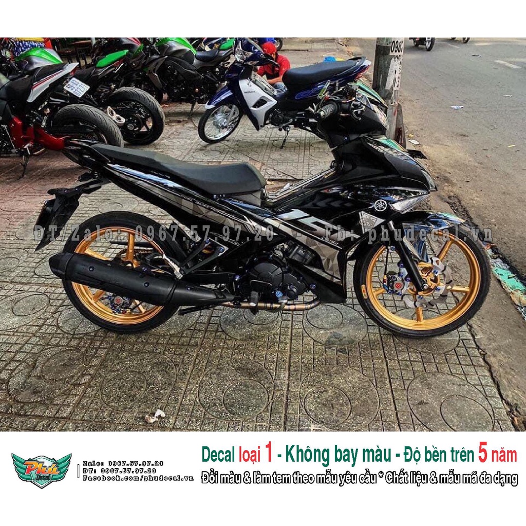 Tem rời xe Exciter 150 Y15Zr Xám đen (A)