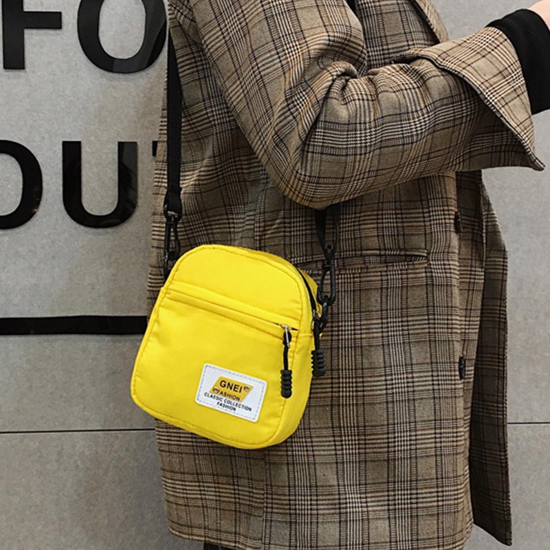 Túi Đeo Chéo Vai Bằng Nylon Màu Trơn Dành Cho Nữ