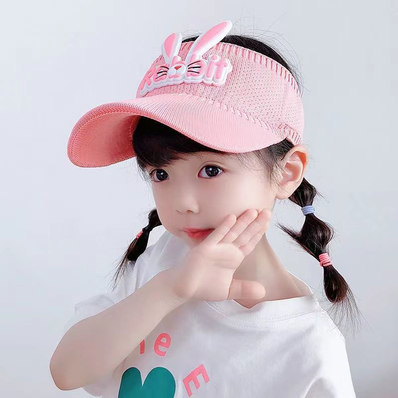 Mũ Lưỡi Trai Nửa Đầu Chống Nắng Hình Thỏ Dễ Thương Cho Bé Trai &amp; Bé Gái 3 - 10 tuổi