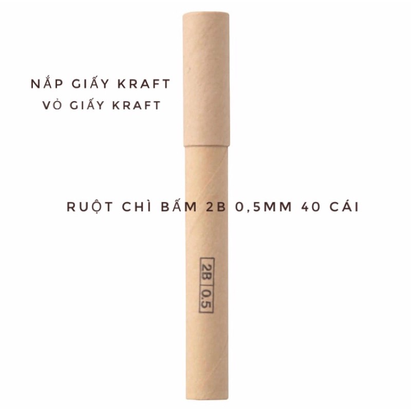 BÚT CHÌ BẤM MUJI 0,5MM - HÀNG CHUẨN NHẬT BẢN