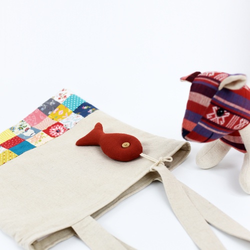 Túi tote ghép vải cá bông độc đáo PESCE - Tomato Handmade