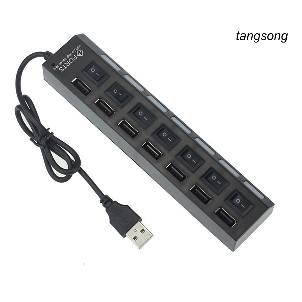 Ổ Cắm Ts-7 / 4 Cổng Usb 2.0 Có Công Tắc On / Off Cho Pc Laptop Pc