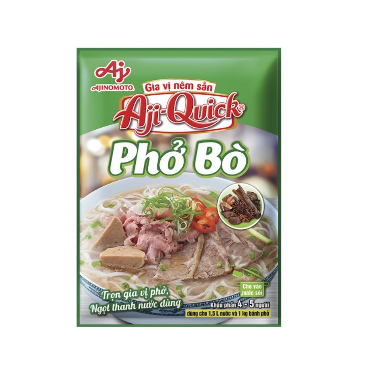 Bịch 12 gói x 57g Phở Bò Aji-Quick