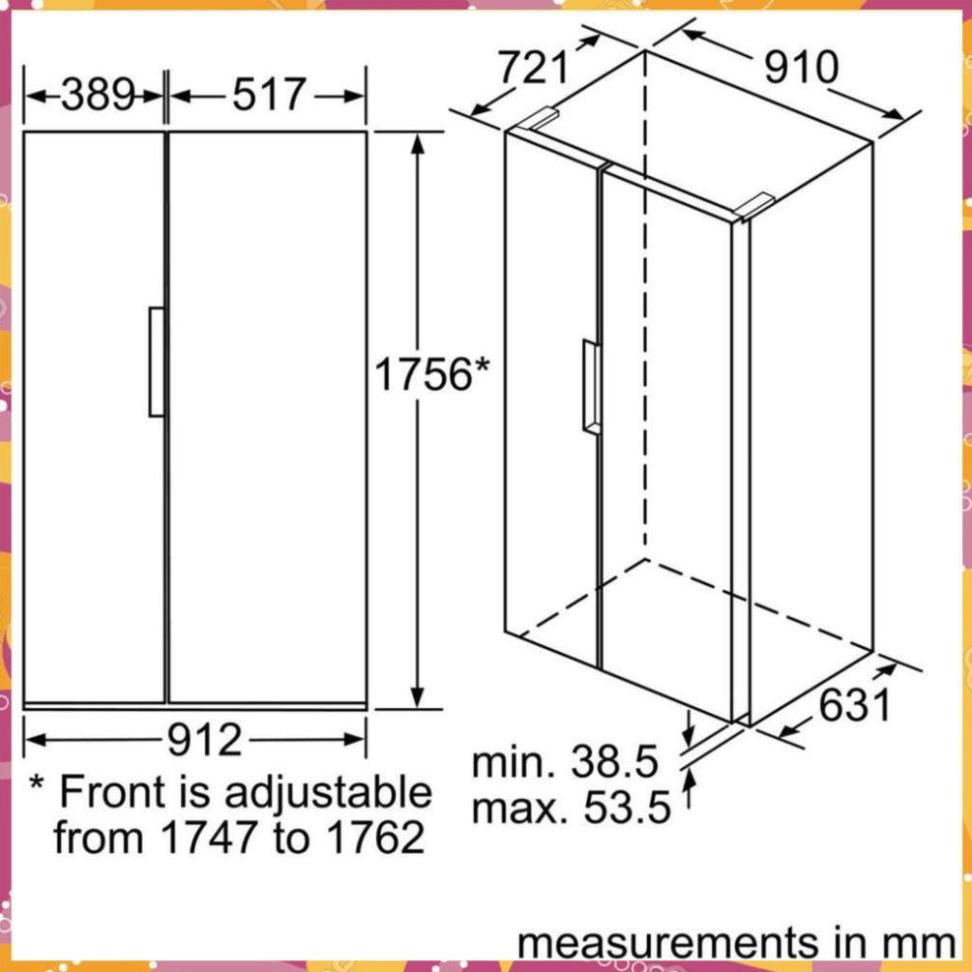 Tủ Lạnh Side By Side Bosch KAN92VI35O - Seri 4 TGB nhập khẩu nguyên chiếc ( Phân Phối Chính Hãng )