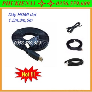 Dây HDMI dẹp 1.5m / 3m / 5m – 1.4 full HD