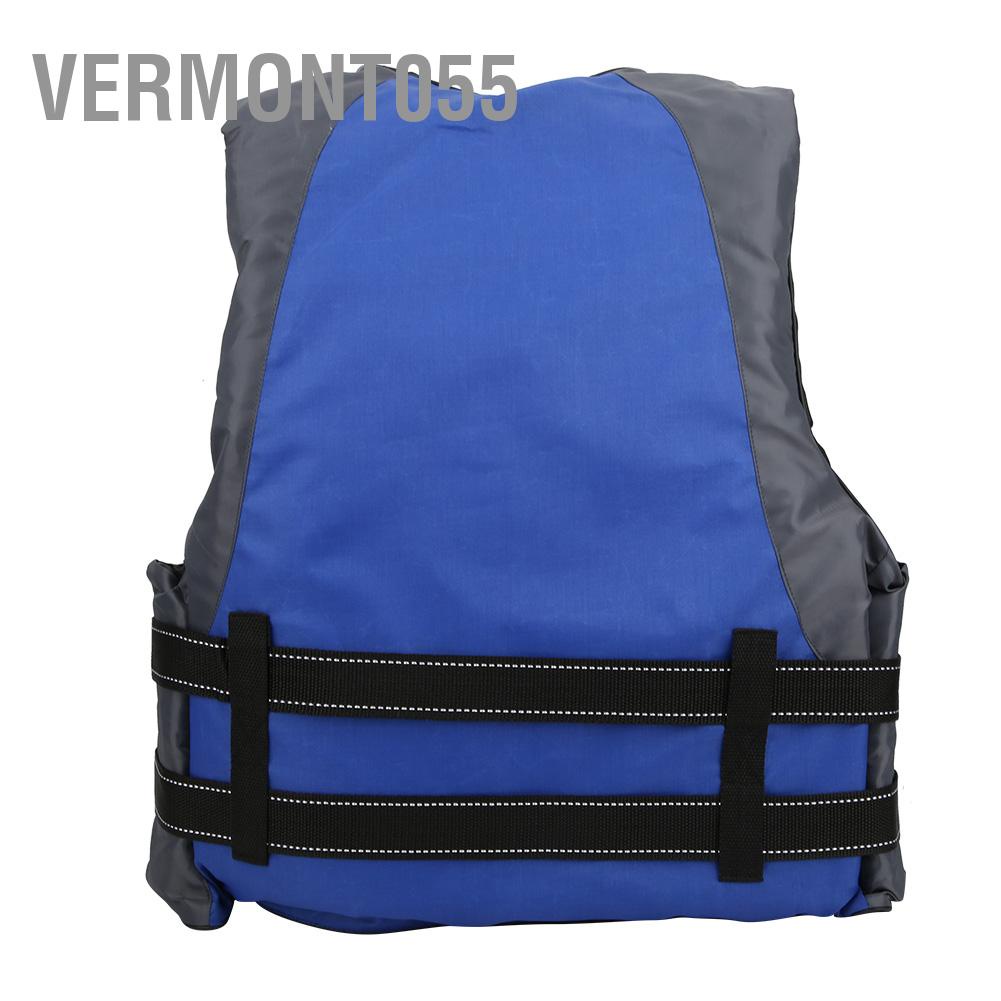 Vermont055 Áo phao chuyên nghiệp dành cho người lớn khoác bảo vệ an toàn khi bơi Lặn với ống thở Đi thuyền trên suối-Đi bộ đường dài màu xanh lam