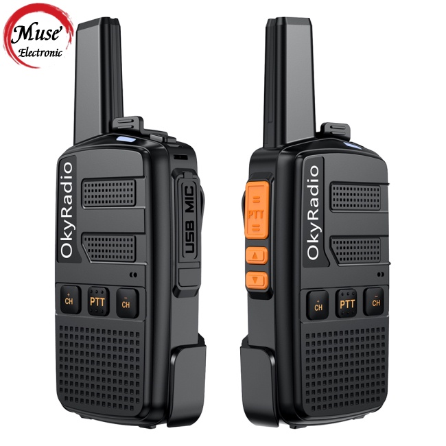 Bộ 2 Bộ Đàm Không Dây Mini N6 5w 4800mah Chống Nước Cho Xây Dựng Khách Sạn
