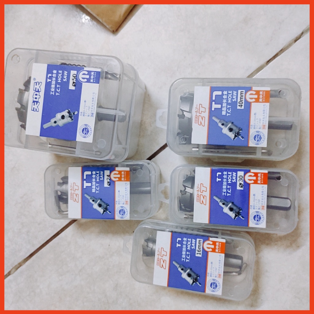 MŨI KHOÉT LỖ INOX , KHOÉT SẮT CAO CẤP ĐẦU HỢP KIM TCT  15MM - 30MM