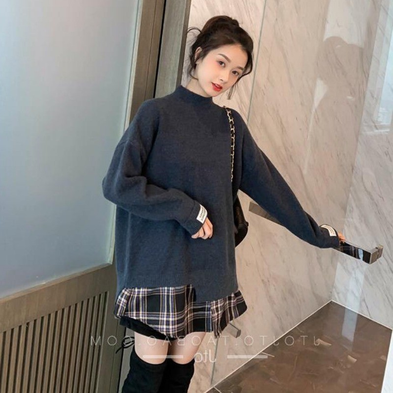 Áo Len Kẻ Sọc Phong Cách Hàn Quốc- 2 Màu Nâu và Đen | BigBuy360 - bigbuy360.vn