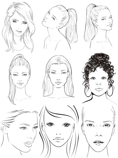 Giấy face chart tập makeup chuyên nghiệp
