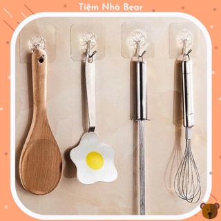 Móc dán tường siêu bền chắc trong suốt chịu lực tốt - set 10 cái