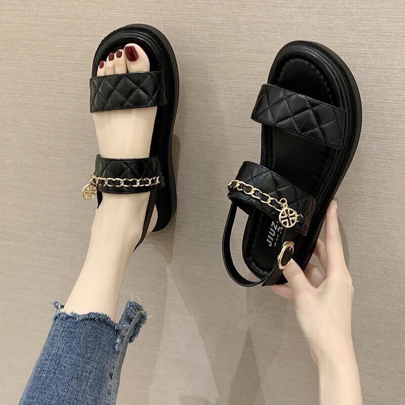 FREE SHIP Sandal nữ quai hậu quai xích 2 màu cực xinh