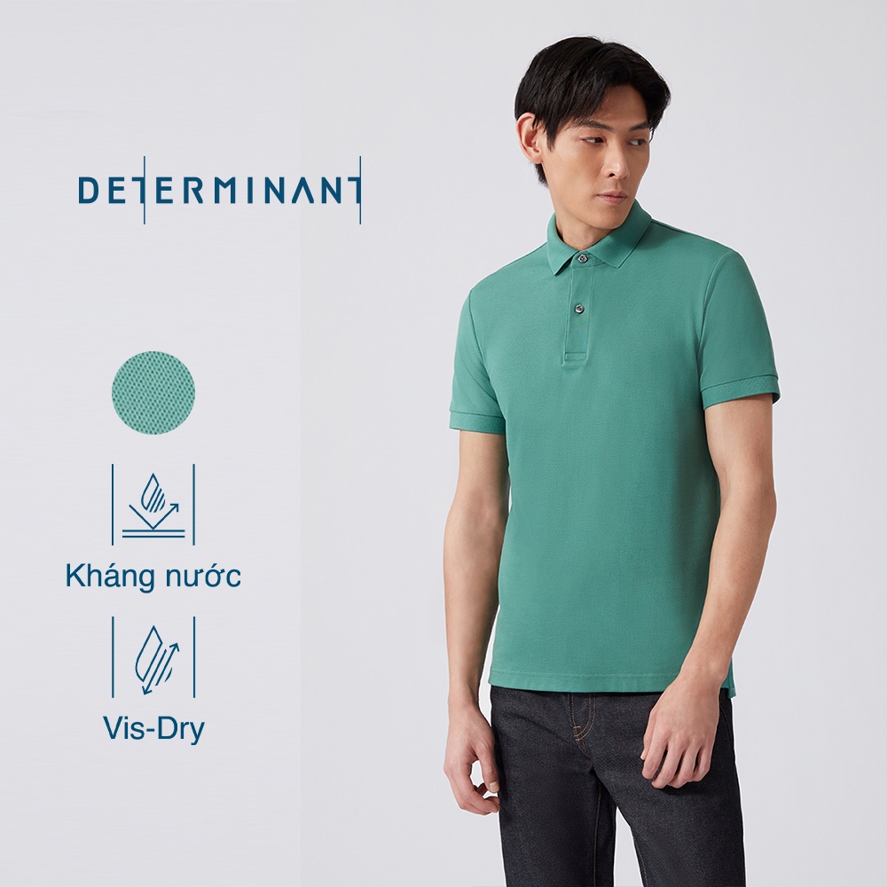 Áo thun nam Polo cao cấp kháng nước tay ngắn DETERMINANT form rộng - màu xanh lá - Green [DETP01]