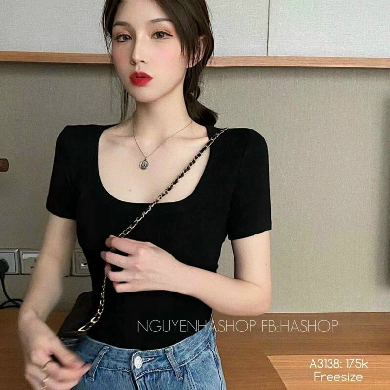 ÁO CROPTOP XINH CỔ VUÔNG CỰC HOT aloha.shop91