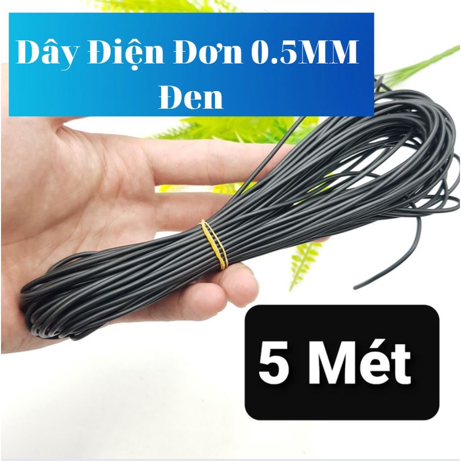 Dây Điện Xịn lõi đồng 0.5MM Đủ các Màu (Cuộn Dài 5 Mét)