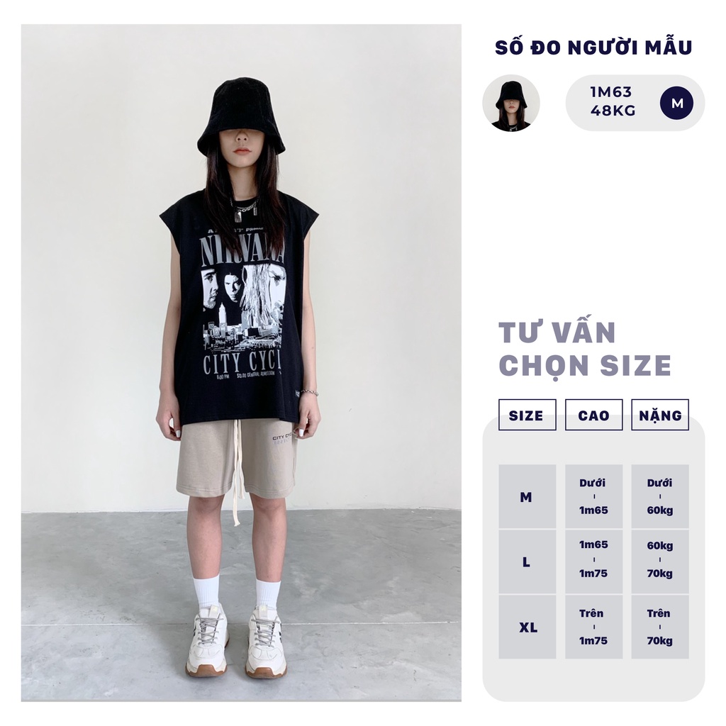 Áo tanktop nam nữ Nirvana City Cycle - áo ba lỗ in hình Nirvana unisex form rộng Local Brand