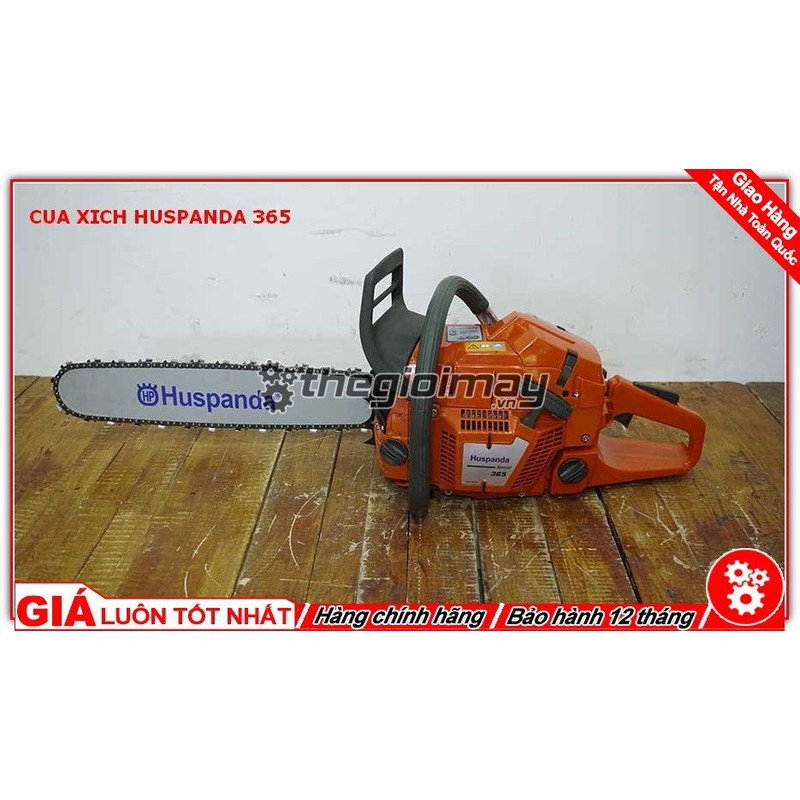 Máy cưa xích chạy xăng huspanda 365