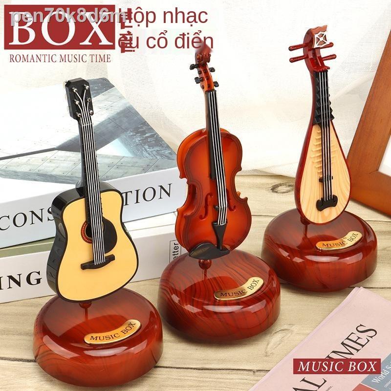 ❈Retro Violin Hộp nhạc âm Món quà sáng tạo Ngày thiếu nhi tặng lễ tình nhân cho bạn gái sinh nhật