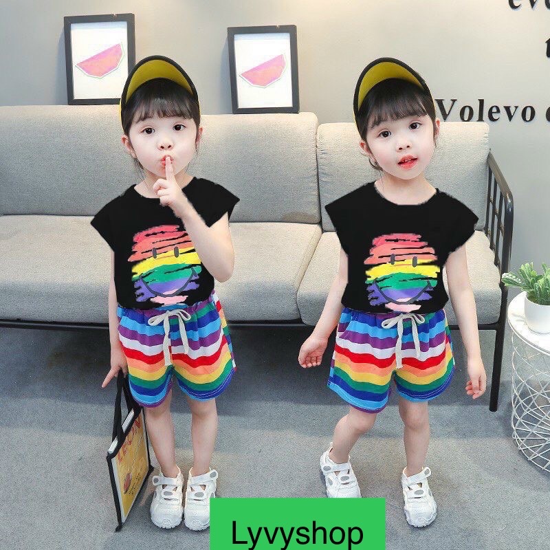 Lyvyshop - (Cotton SG chính phẩm) Bộ sát nách siêu dễ thương cho bé gái từ 09kg-28kg