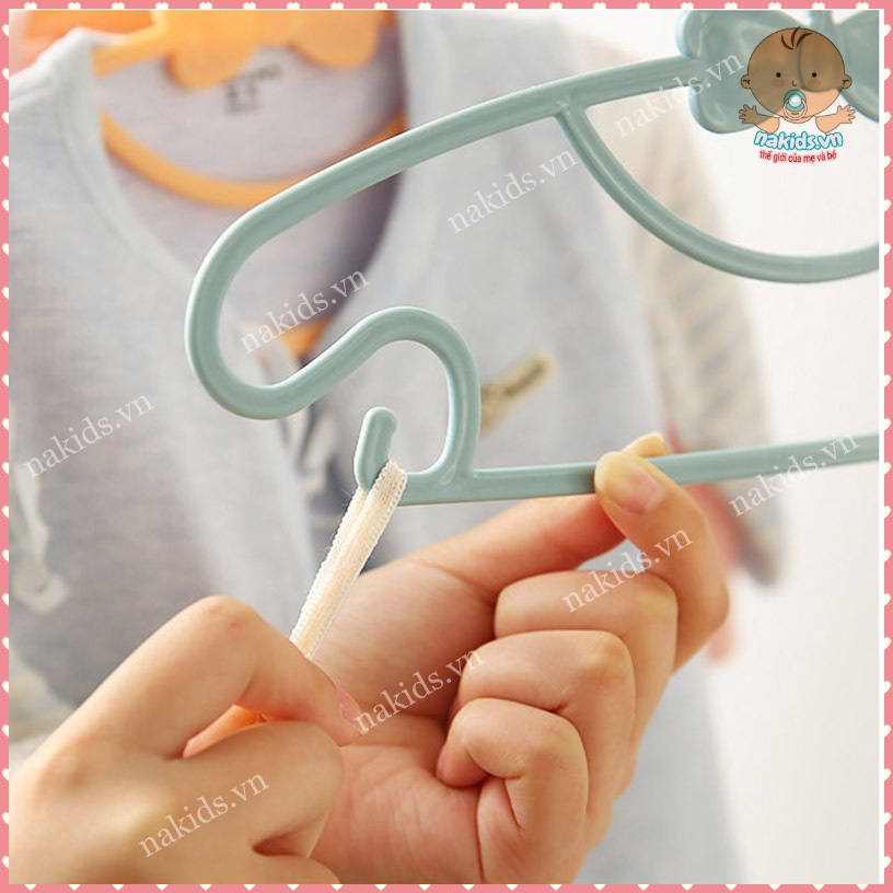 [Set 5 Chiếc] Móc Treo Quần Áo Trẻ Em - Móc Phơi Đồ Cho Bé Hình Nơ