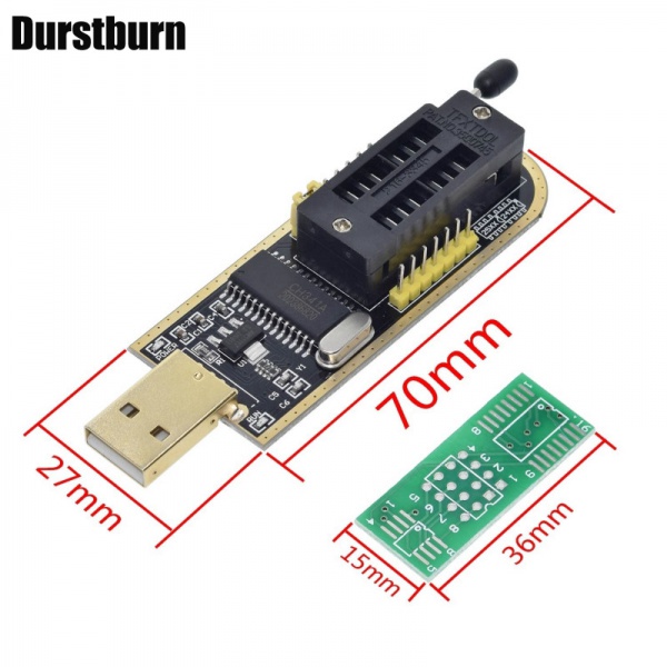 Mô Đun BIOS USB Lập Trình Ch341A 24 25 Series EEPROM + Kẹp SOIC8 SOP8 EEPROM 93CXX / 25CXX / 24CXX