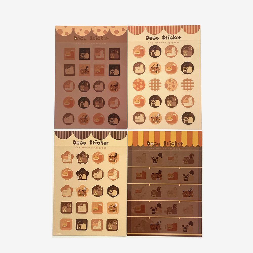 Sticker mèo đáng yêu SK12 - Nhãn dán trang trí sổ tay cute