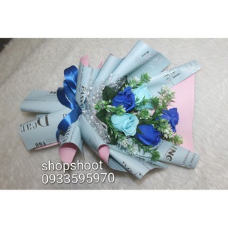 BÓ HOA SÁP 5 BÔNG DẠNG PHỒNG