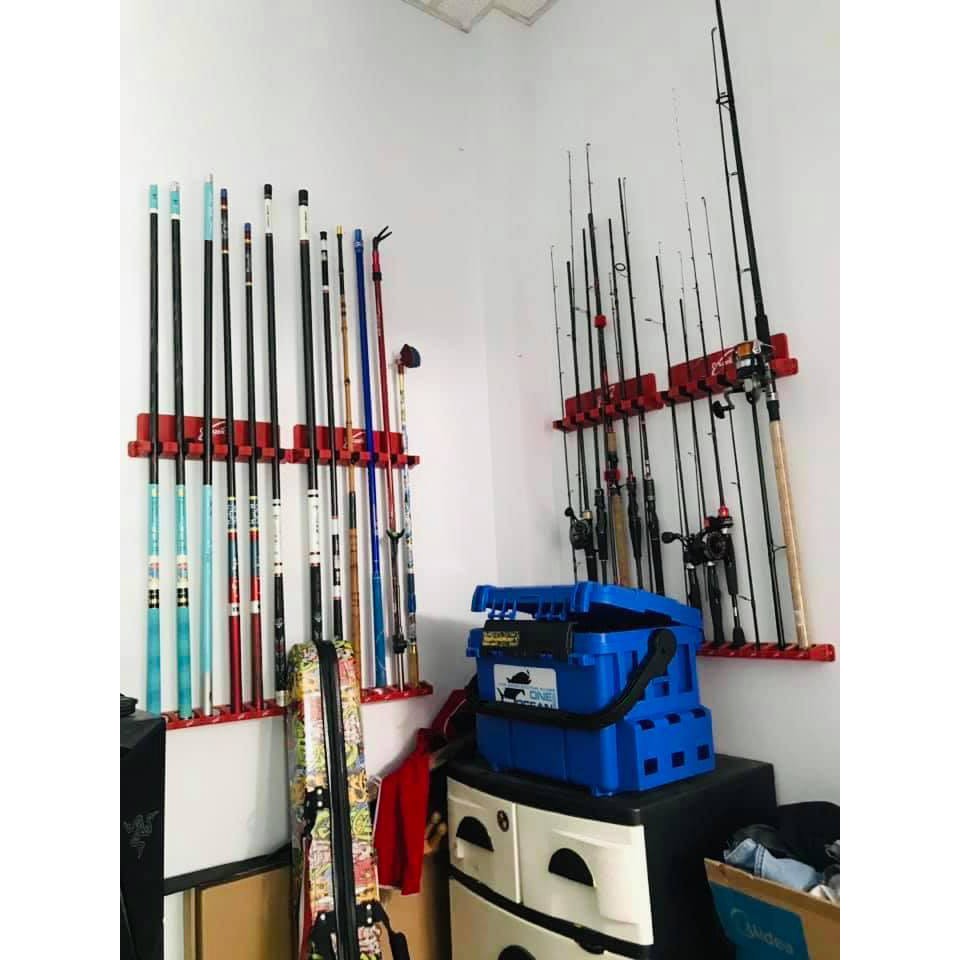 Kệ gác cần câu treo tường Thái