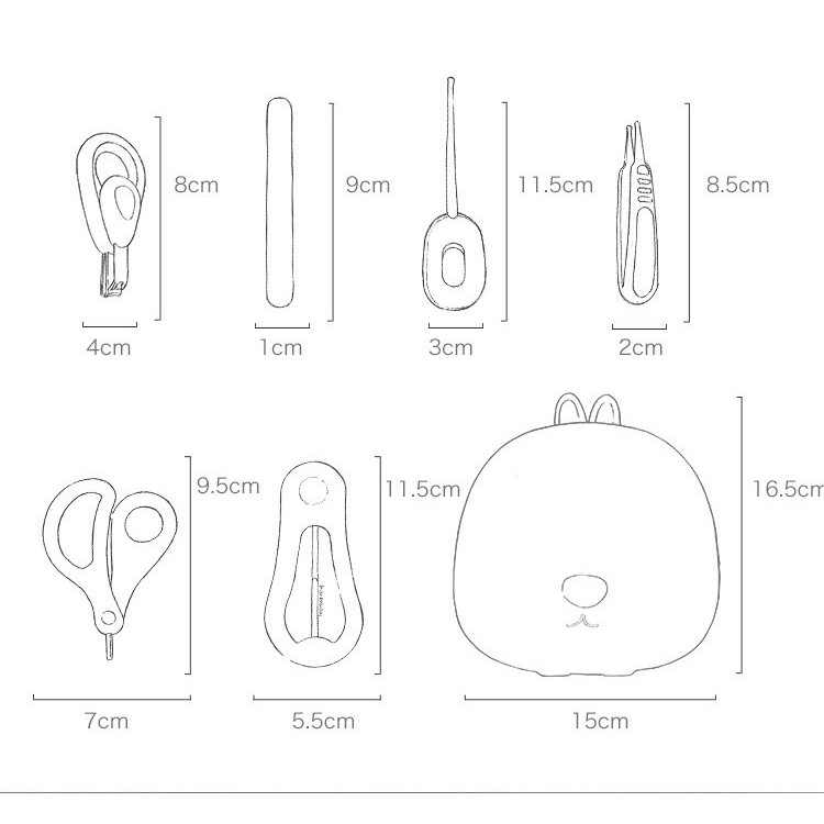 Bộ bấm móng tay 6 món cho bé